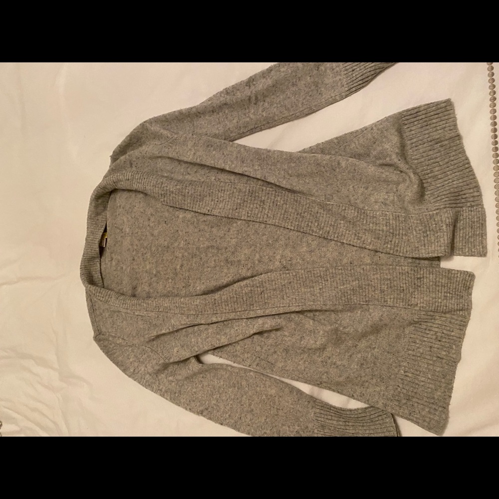 J crew grey cardigan